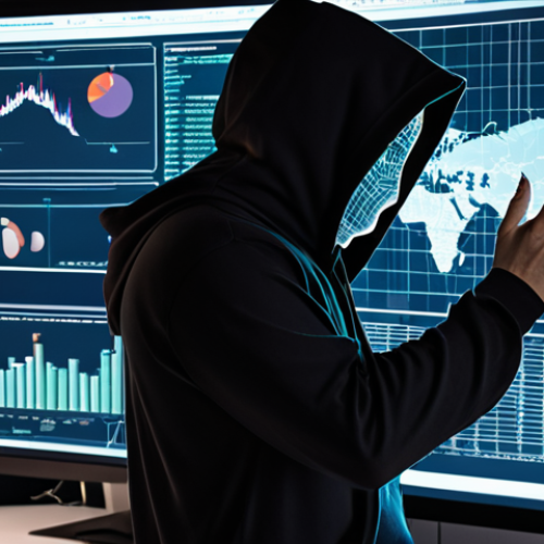 Home 11 **Image Prompt:** A modern office scene. On one side, a financial analyst using advanced data analytics software and AI-powered tools to evaluate a company's financial data. Holographic charts and real-time data streams surround them. On the other side, a hacker in a dark hoodie attempting a cyberattack on the same company, represented by digital firewalls and data breaches. The scene visually represents the balance between digitalization and cybersecurity risks in business valuation.