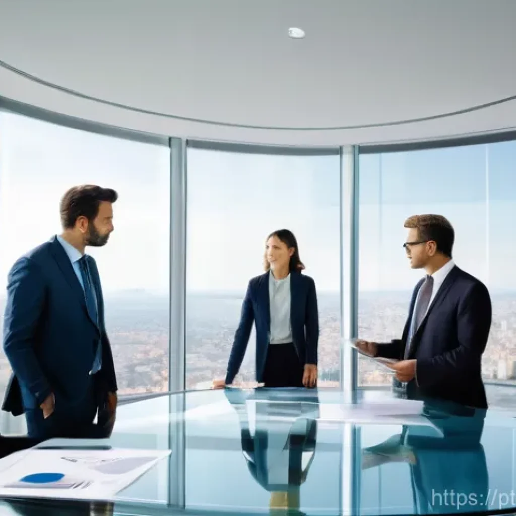 기업가치평가사 M A 사례 연구 - **Prompt:** "A diverse group of finance professionals, dressed in smart business attire, are gathere...
